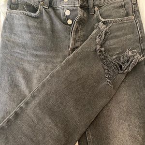 Free people jeans mid rise straight leg